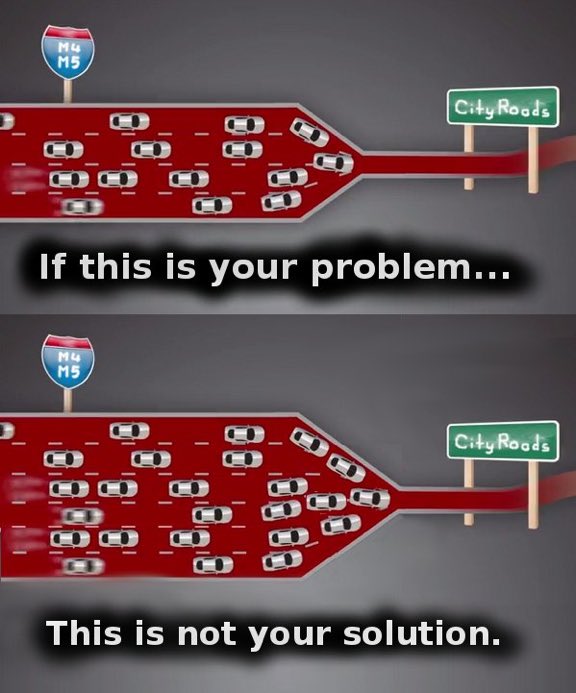 Adding lanes doesn't solve traffic