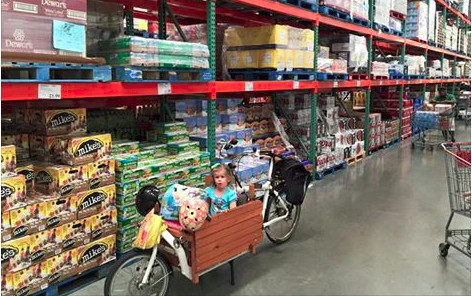 Cargo bike as shopping cart