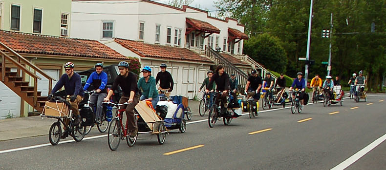 Large group bike move